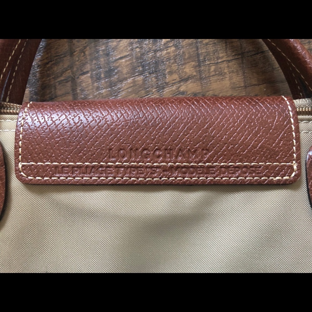 Sold!! Longchamp Small Le Pliage Tote Beige - Picture 4 of 8